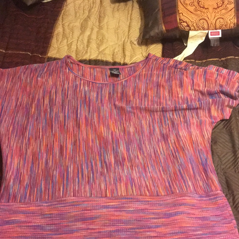 Multicolor Plus Size Short-Sleeve Top